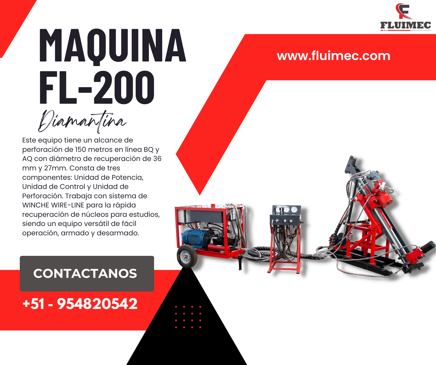 MAQUINA DIMANTINA FL - 200 EQUIPO FACIL DE OPERAR 